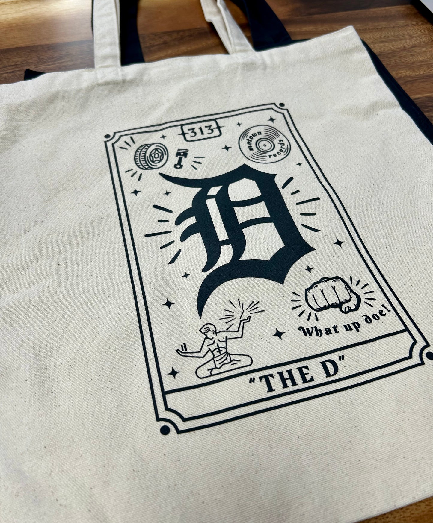 “The D” Tarot Card Tote Bag