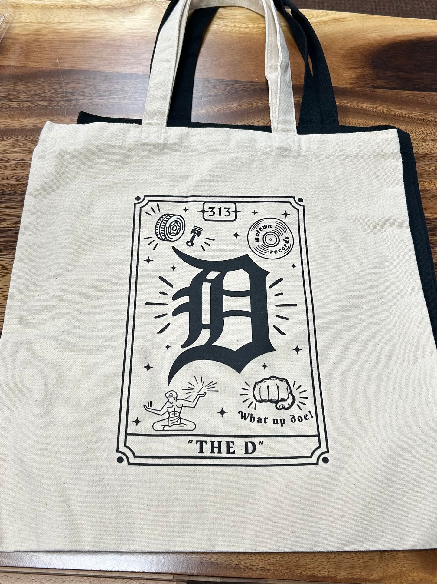 “The D” Tarot Card Tote Bag