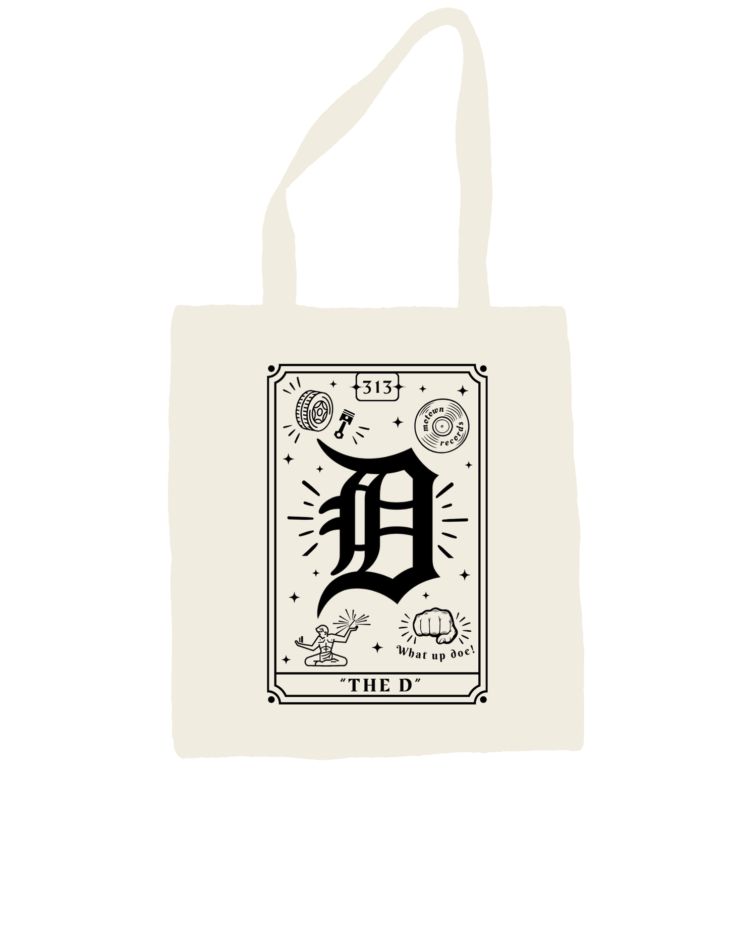 “The D” Tarot Card Tote Bag