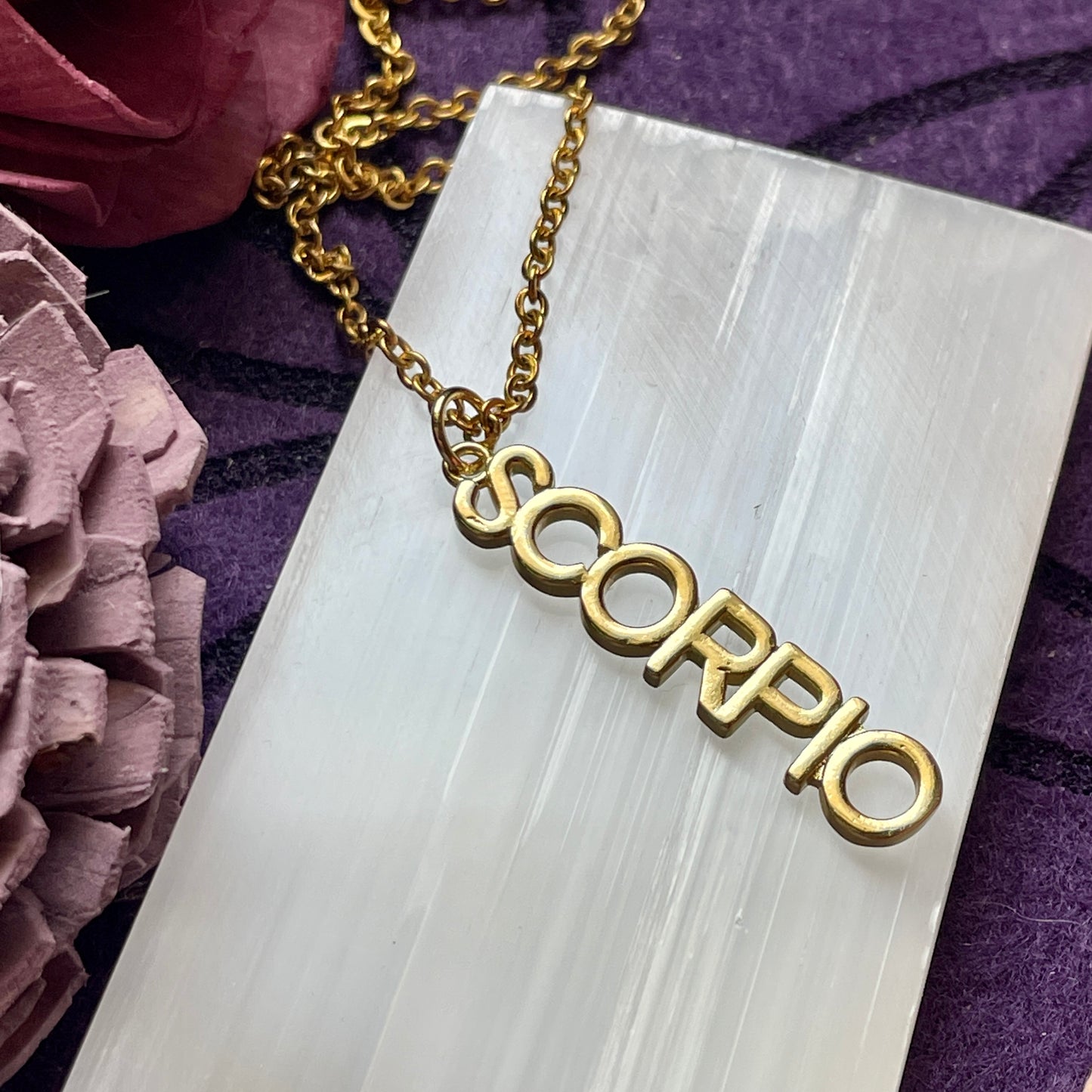 Gold Zodiac Sign Necklace (Choose Sign)